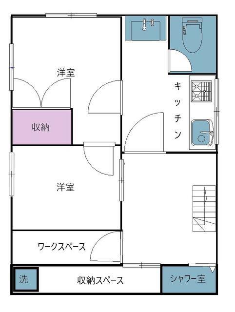 FUKUMOTO ビル(2K/3階)の間取り写真
