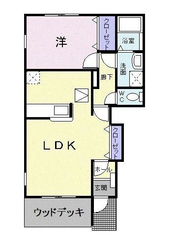 シャルマン ヴィラ(1LDK/1階)の間取り写真