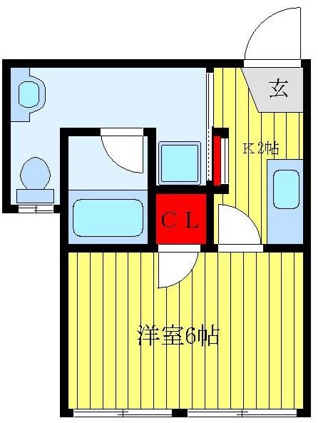 中十条スクエア(1K/3階)の間取り写真