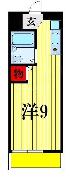 サザンクロスハイム(ワンルーム/1階)の間取り写真