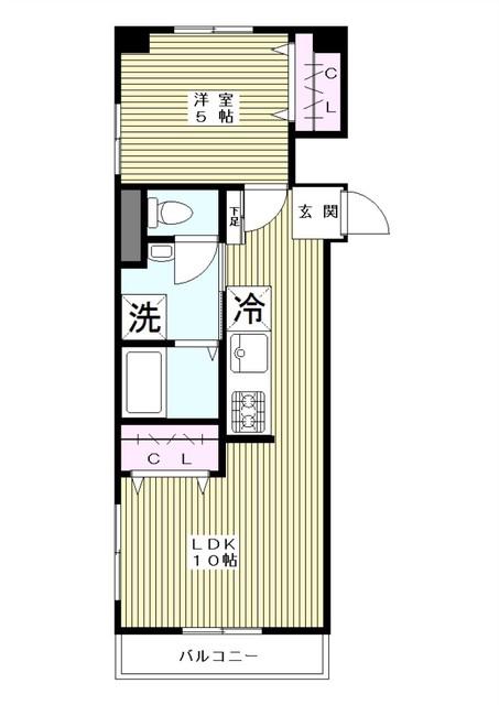 ニューコーポサンシン(1LDK/1階)の間取り写真