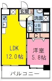 サクラス大江(1LDK/9階)の間取り写真