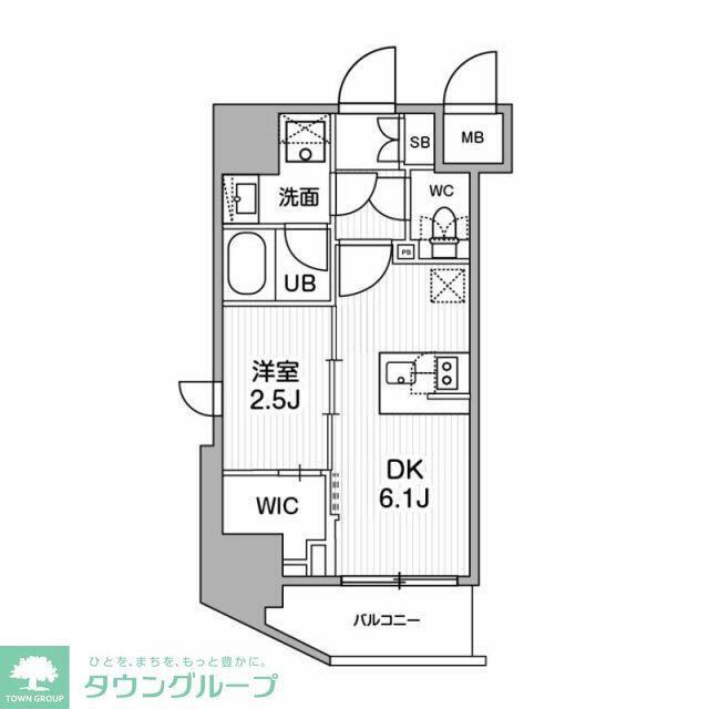 SYFORME木場(1DK/5階)の間取り写真