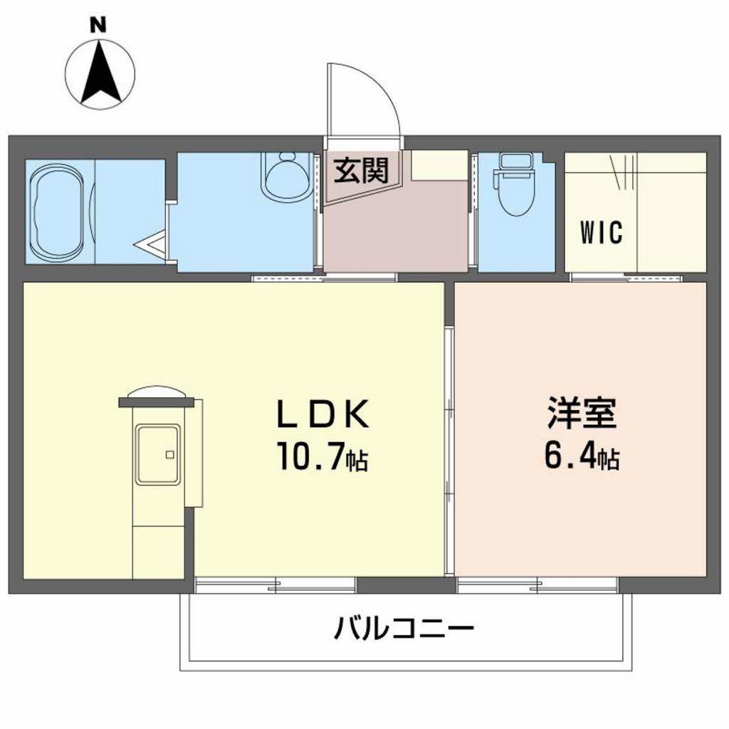 シャーメゾンドラジェF(1LDK/2階)の間取り写真