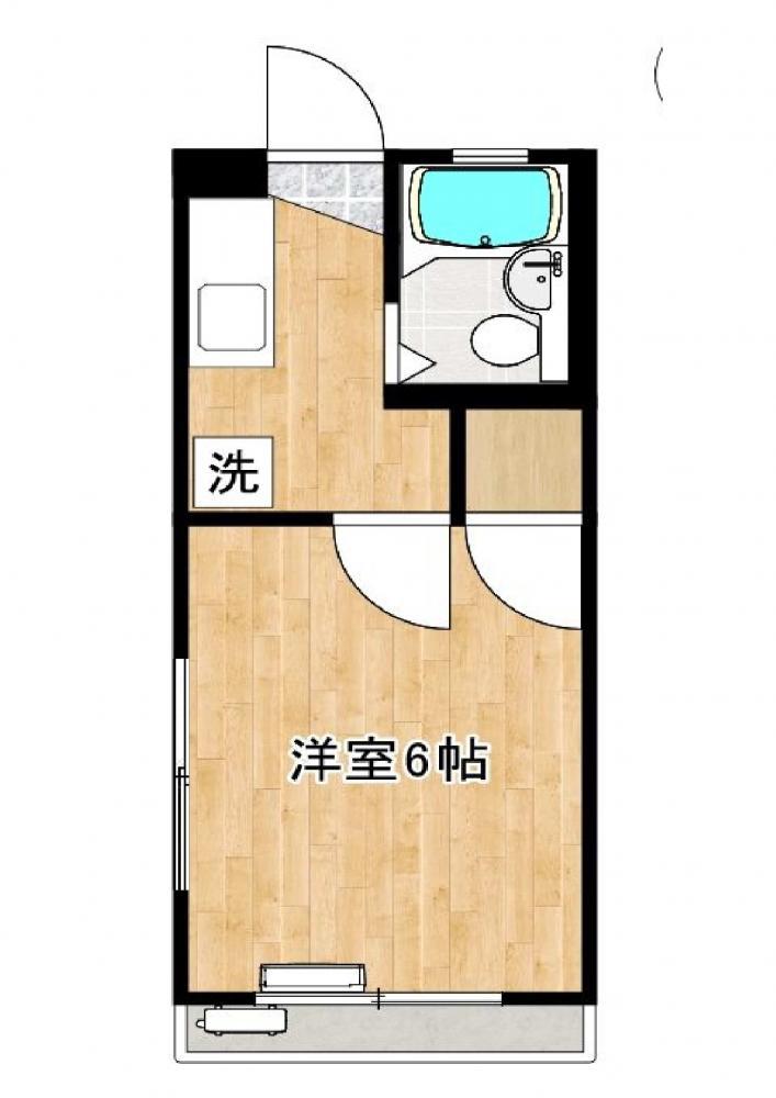 マンション三祥(1K/4階)の間取り写真