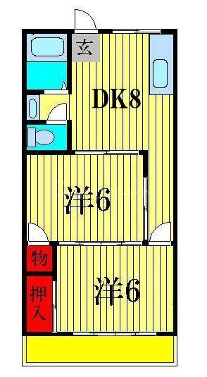 栄マンション(2DK/1階)の間取り写真