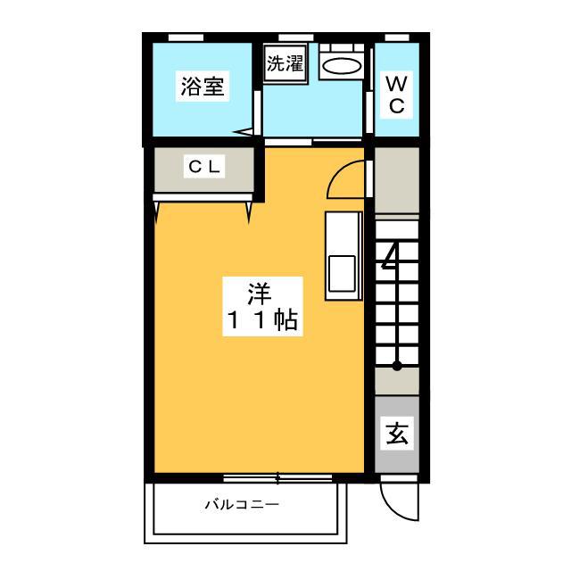 SAKURALUCE(ワンルーム/2階)の間取り写真