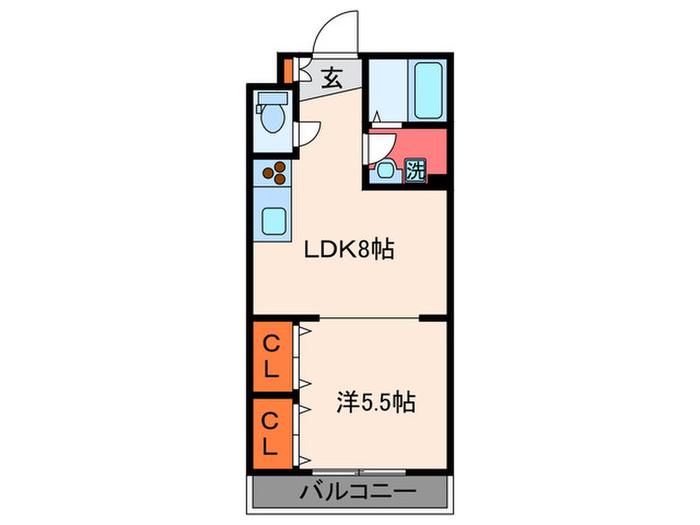 ルシェル三条大橋(1LDK/3階)の間取り写真