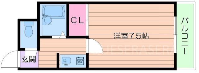 パルときわ(ワンルーム/3階)の間取り写真