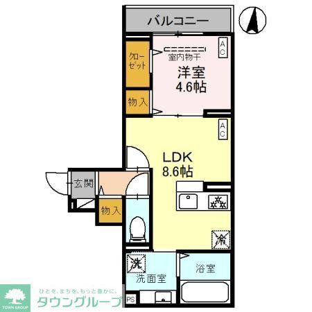 Dアヴァンス千間台東 A棟(1LDK/3階)の間取り写真