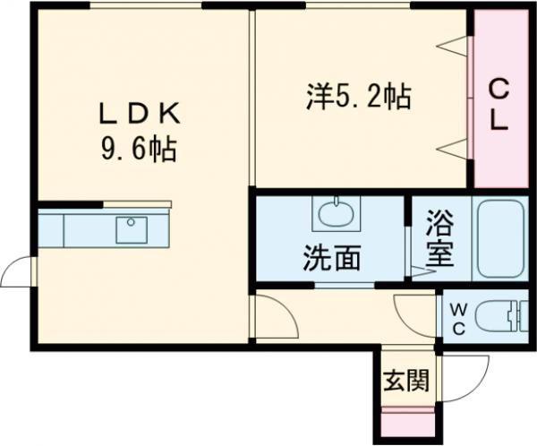 LIBRE(1LDK/1階)の間取り写真