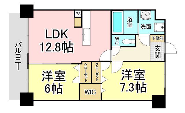 ヴェルデ青山(2LDK/3階)の間取り写真