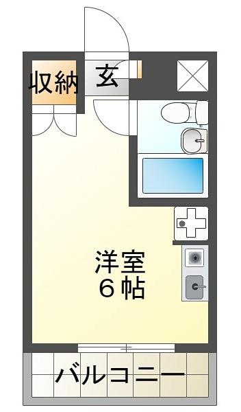メゾンドシャル(ワンルーム/1階)の間取り写真