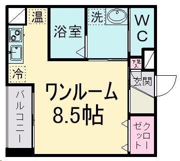グラン・ドミール仙台駅東(ワンルーム/11階)の間取り写真