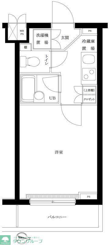 ルーブル高円寺参番館(1K/4階)の間取り写真