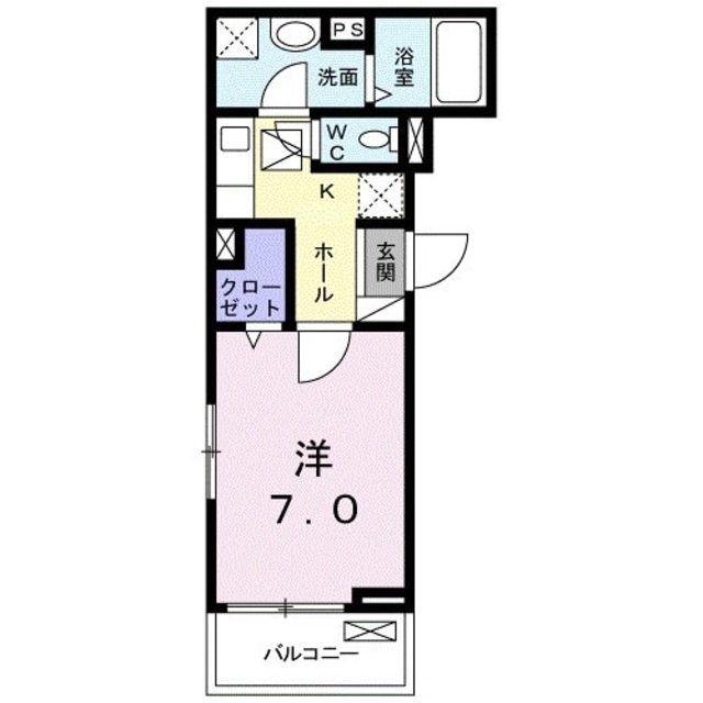 アリュールジャルダン(1K/3階)の間取り写真