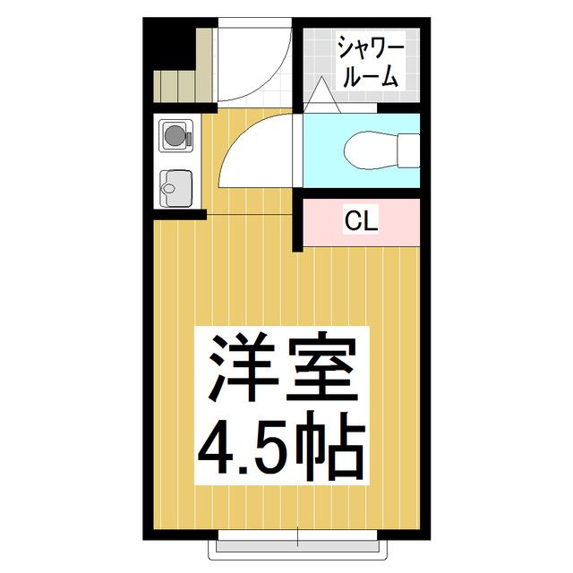 STELLA(1K/1階)の間取り写真
