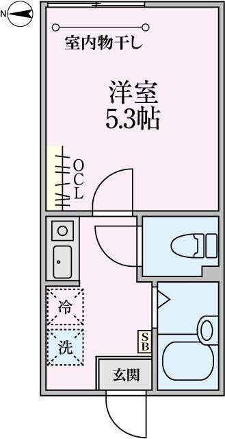 サンコート上石神井(1K/2階)の間取り写真