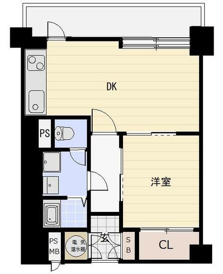 笹塚サンハイツ(1DK/6階)の間取り写真