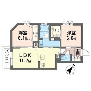 グランリビオ浦和美園 B(2LDK/2階)の間取り写真