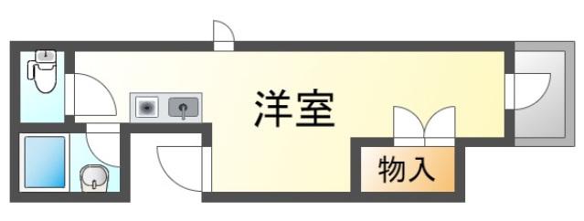 豊津信栄ビル(ワンルーム/3階)の間取り写真