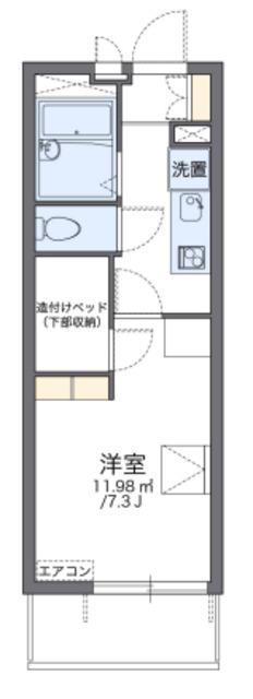 レオパレスフラワーコート(1K/3階)の間取り写真