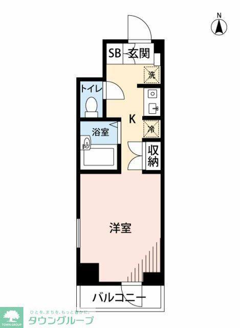 B-WALL神保町(ワンルーム/3階)の間取り写真