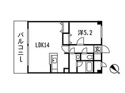 プラージュ花みずき(1LDK/3階)の間取り写真