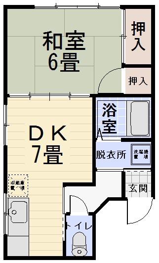 セジュールミキ(1DK/3階)の間取り写真