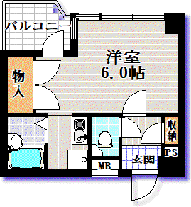 リーブル千種(1K/4階)の間取り写真