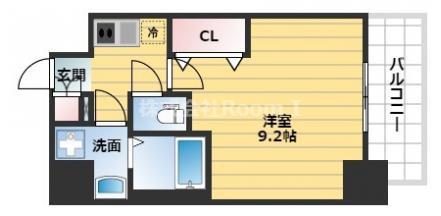 メインステージ心斎橋イースト(1K/8階)の間取り写真