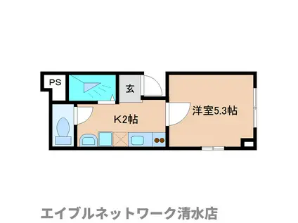 シェソワ(1K/4階)の間取り写真