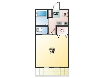 きよすみハイツ(1K/1階)の間取り写真