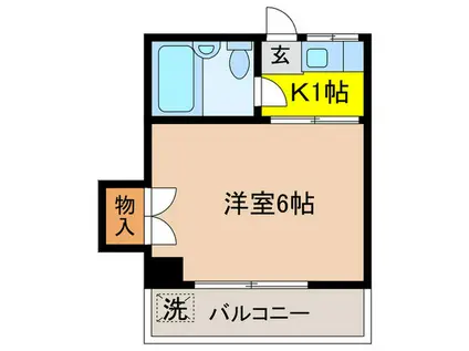 黒田ハイツ(1K/3階)の間取り写真