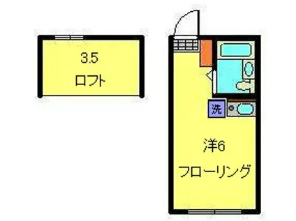 さくら新子安(ワンルーム/1階)の間取り写真