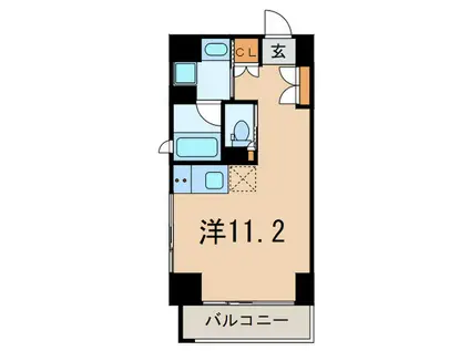 パークヒルズ赤坂(ワンルーム/9階)の間取り写真