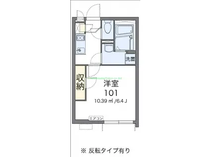 クレイノKEYAKIIII(1K/2階)の間取り写真