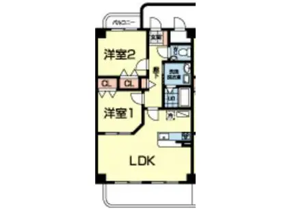 ピュアマンション美咲野(2LDK/3階)の間取り写真