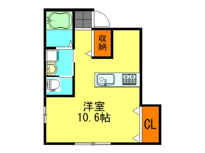 AUTUMU HILLS(ワンルーム/1階)の間取り写真