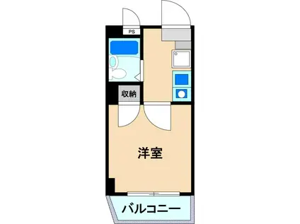 プチシャンプル川崎(1K/5階)の間取り写真