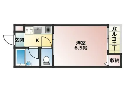 ミルディミル上新庄(1K/3階)の間取り写真