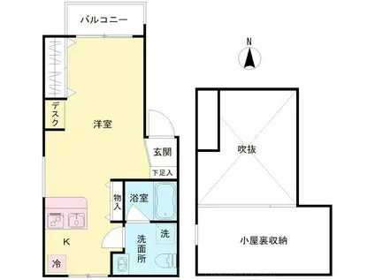 グランニール新高円寺(ワンルーム/3階)の間取り写真