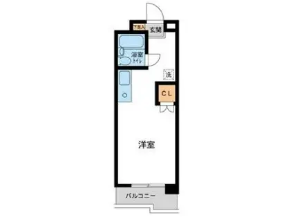 コスモヒロ南台(ワンルーム/3階)の間取り写真
