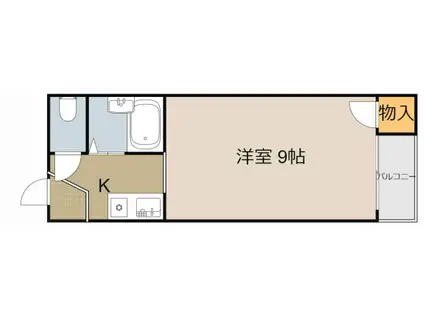 カトレヤマンション(ワンルーム/1階)の間取り写真