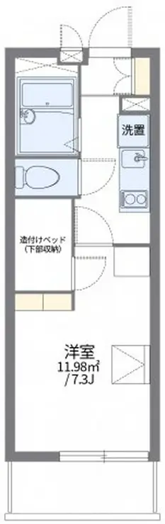 レオパレスコンフォニティ 3階階 間取り