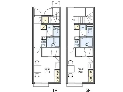レオパレスセラヴィ(1K/1階)の間取り写真