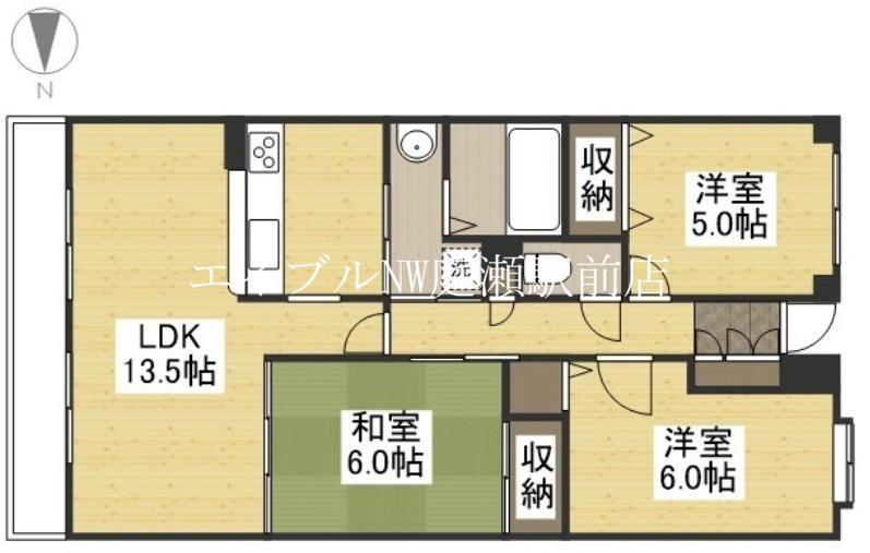 グランコート野田(3LDK/3階)の間取り写真