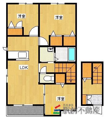 シャーメゾン和B棟(3LDK/2階)の間取り写真