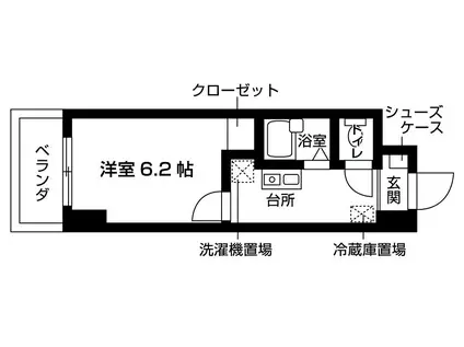 プルミエール本厚木(1K/8階)の間取り写真