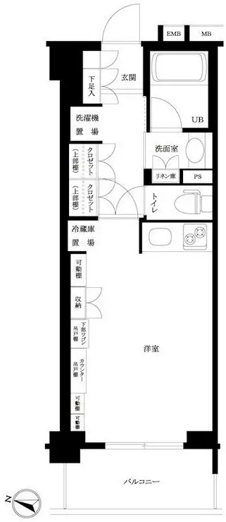 デュオステージ中落合 1階階 間取り